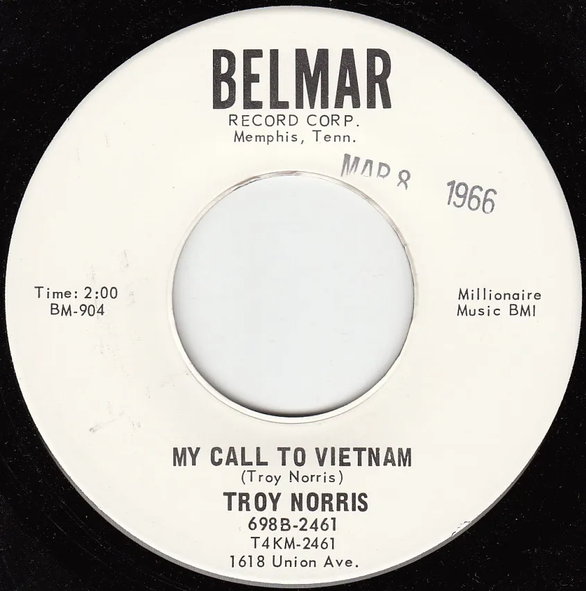 My Call to Vietnam – Troy Norris (A-side label)