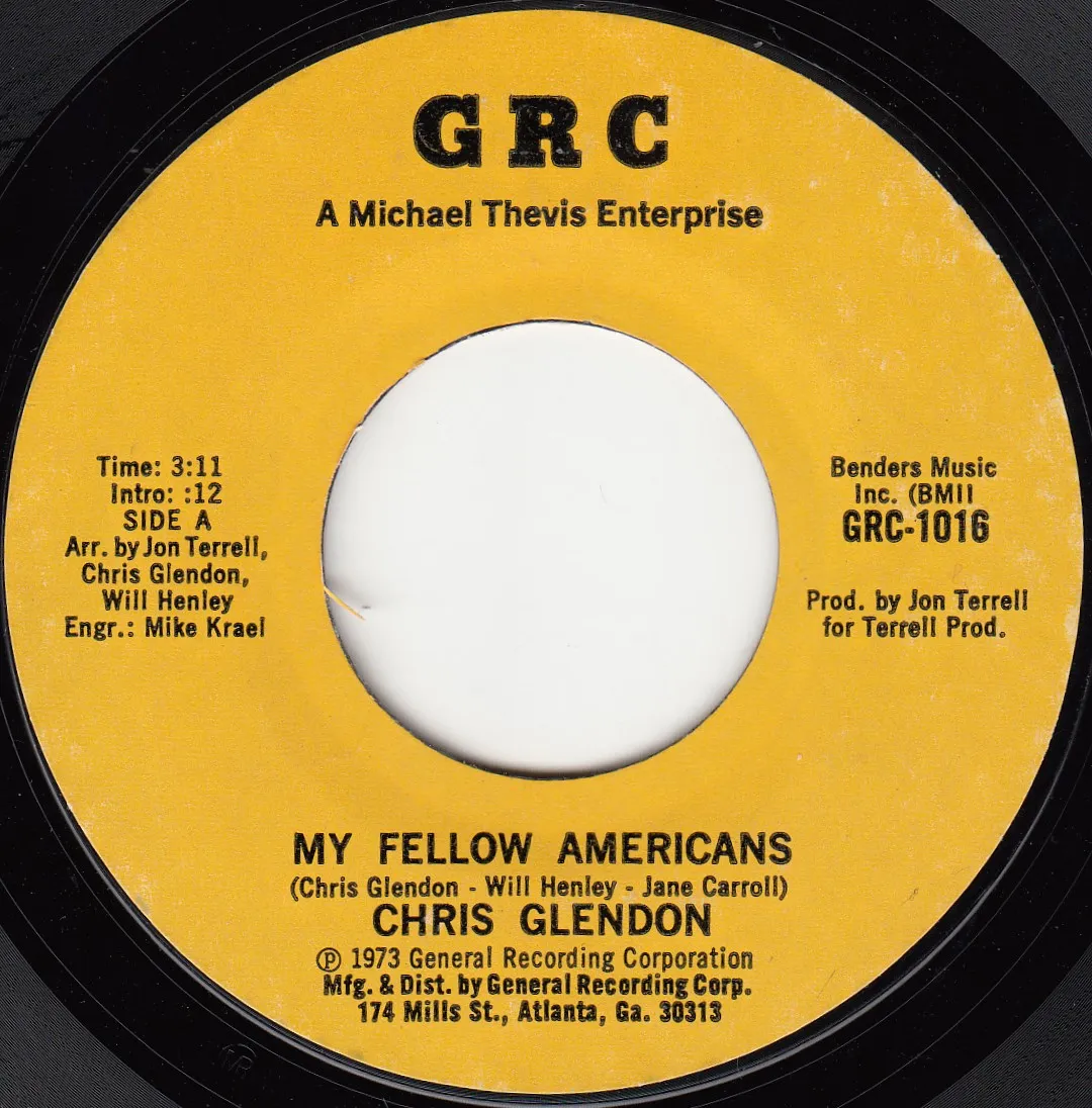 My Fellow Americans – Chris Glendon (A-side label)