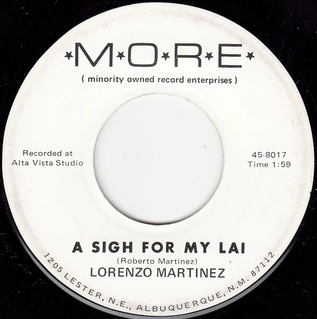 Sigh for My Lai – Lorenzo Martinez (A-side label)