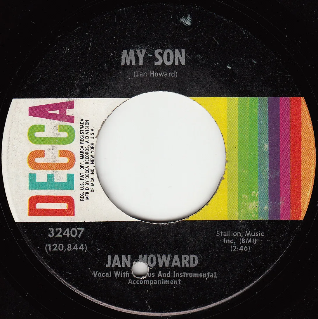 My Son – Jan Howard (A-side label)