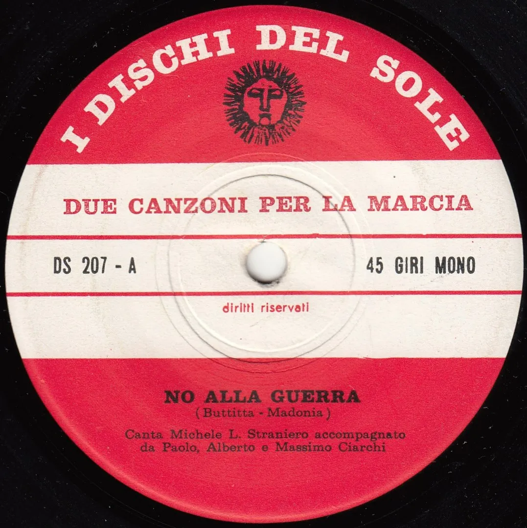 No alla guerra – Michele L. Straniero (A-side label)