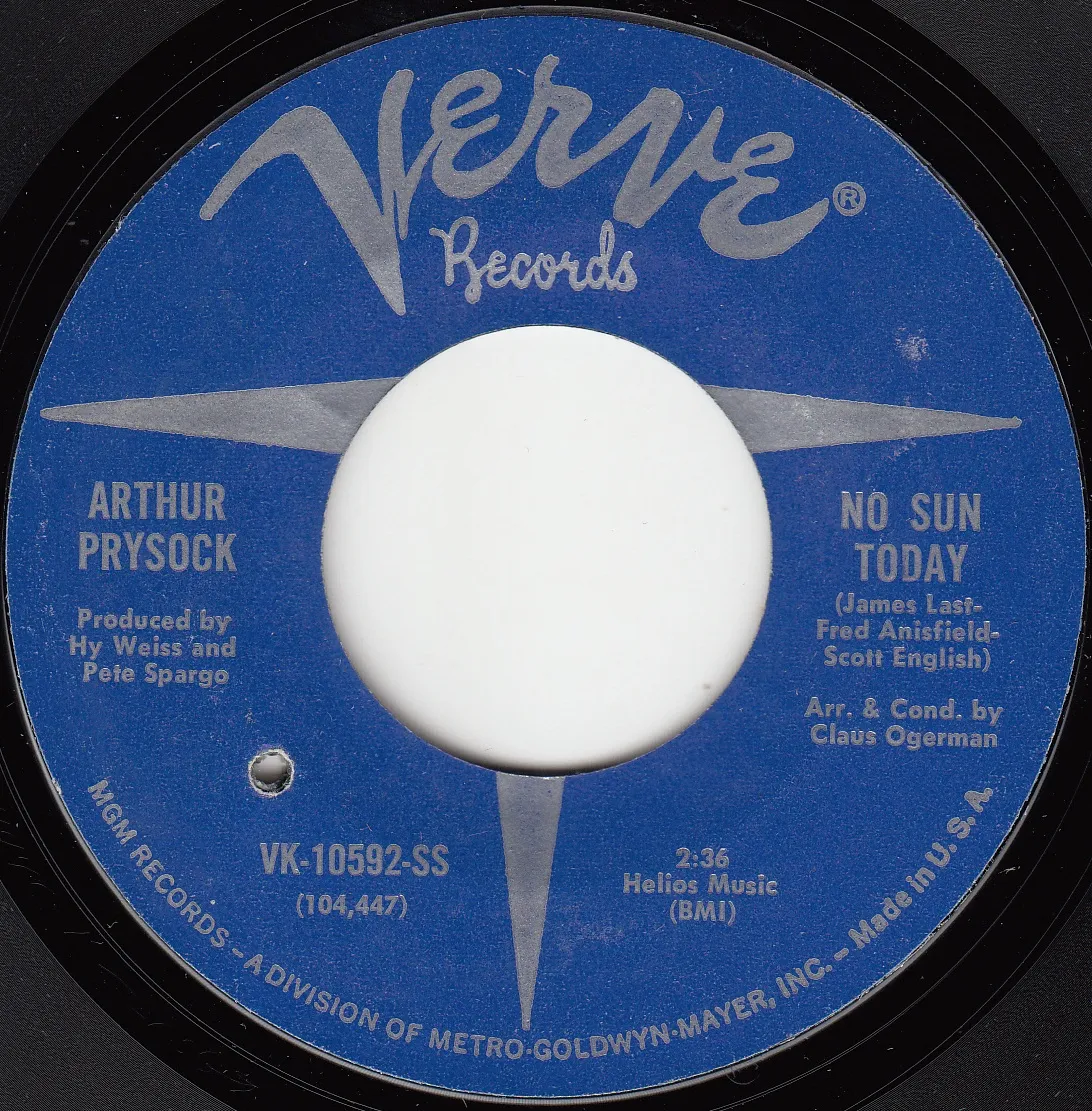 No Sun Today – Arthur Prysock (A-side label)
