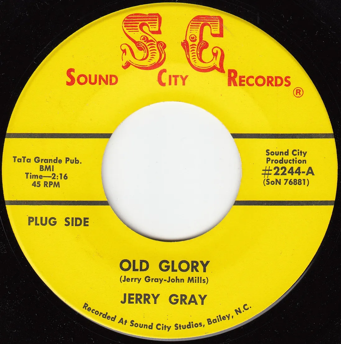 Old Glory – Jerry Gray (A-side label)