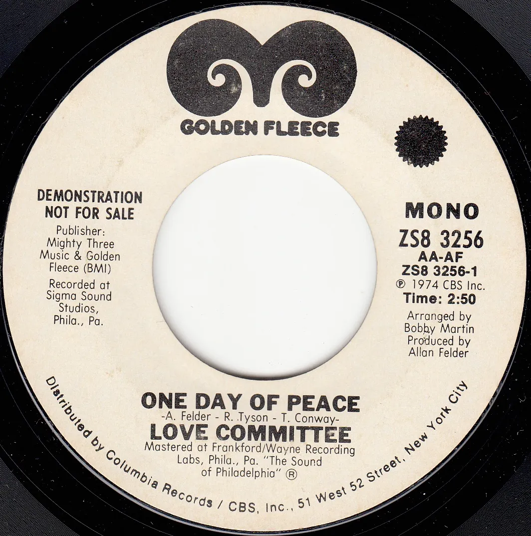 One Day of Peace – Love Committee (A-side label)