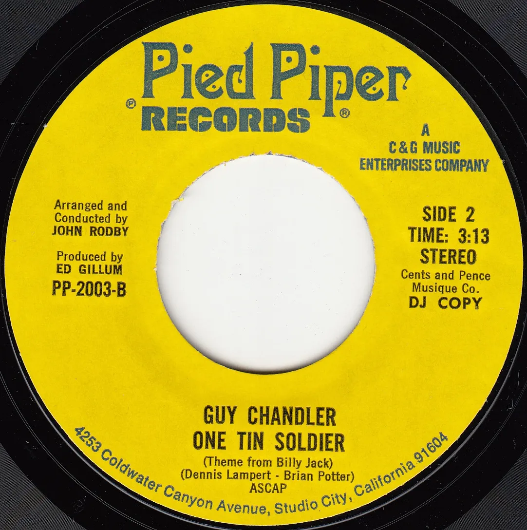 One Tin Soldier – Guy Chandler (A-side label)