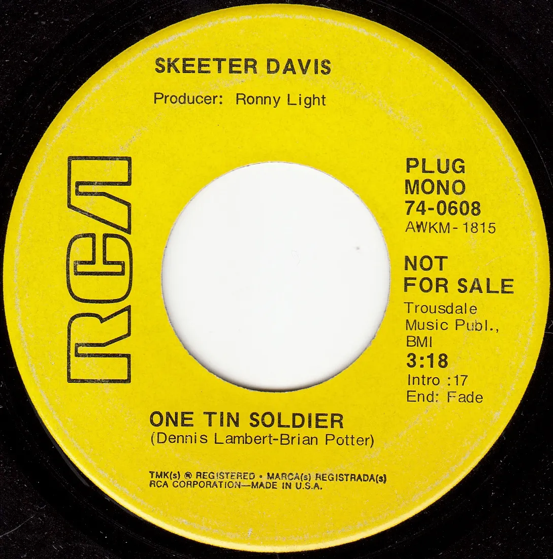One Tin Soldier – Skeeter Davis (A-side label)