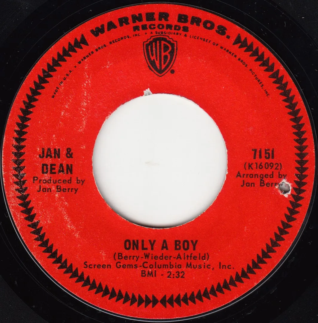Only a Boy – Jan & Dean (A-side label)