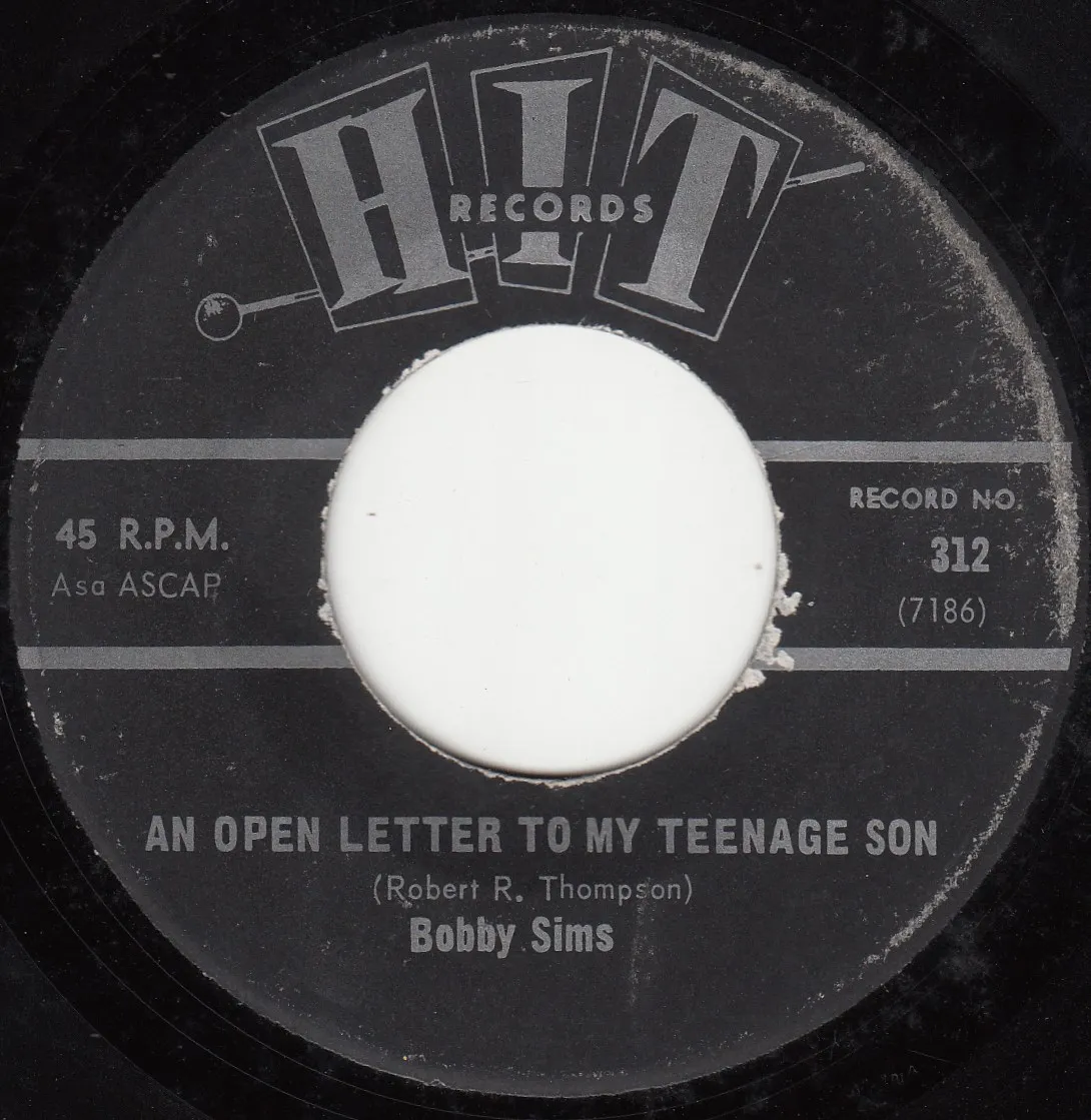 Open Letter to My Teenage Son – Bobby Sims (A-side label)