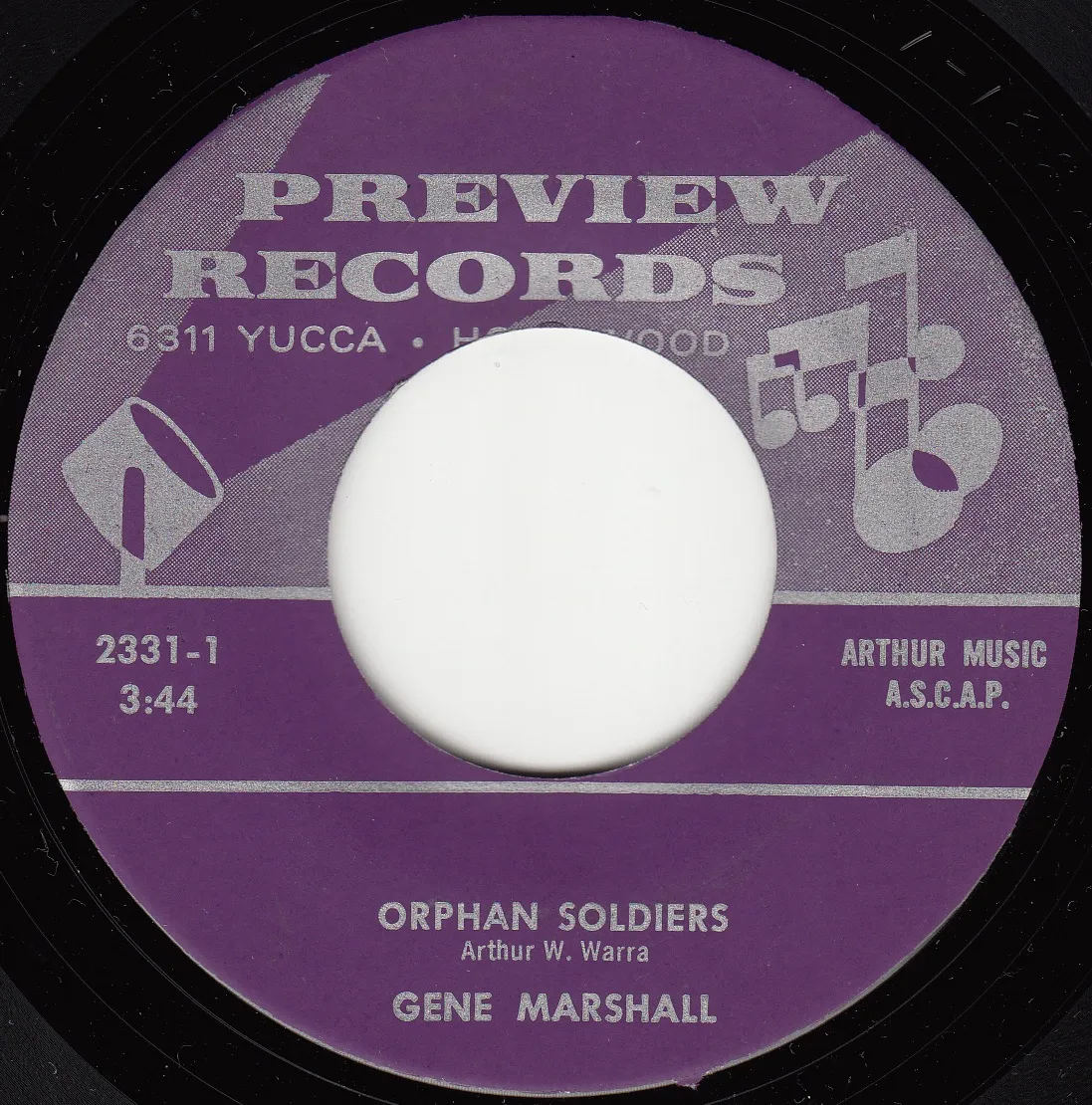 Orphan Soldiers – Gene Marshall (A-side label)