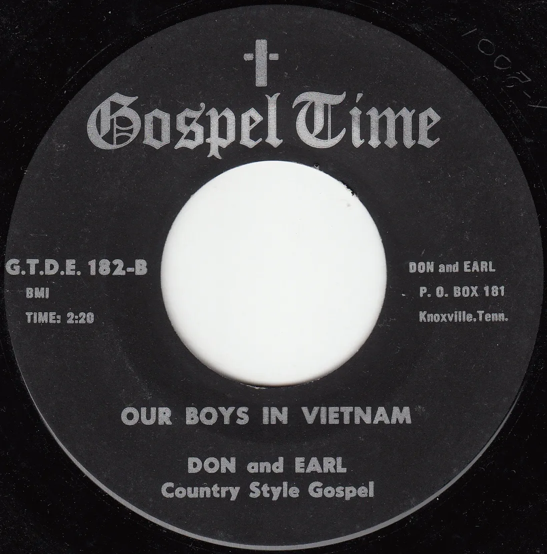Our Boys in Vietnam – Don and Earl (A-side label)