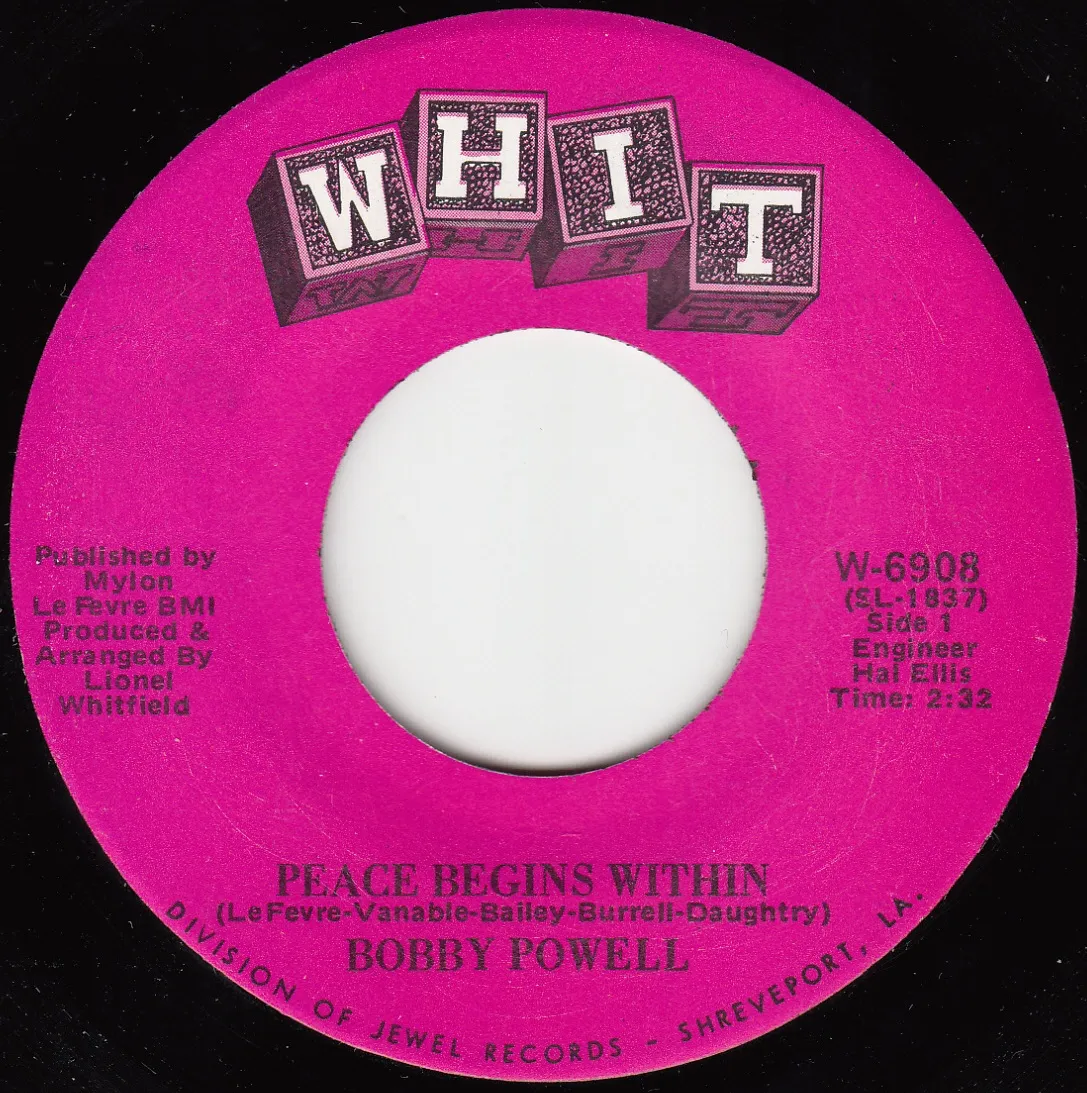 Peace Begins Within – Bobby Powell (A-side label)