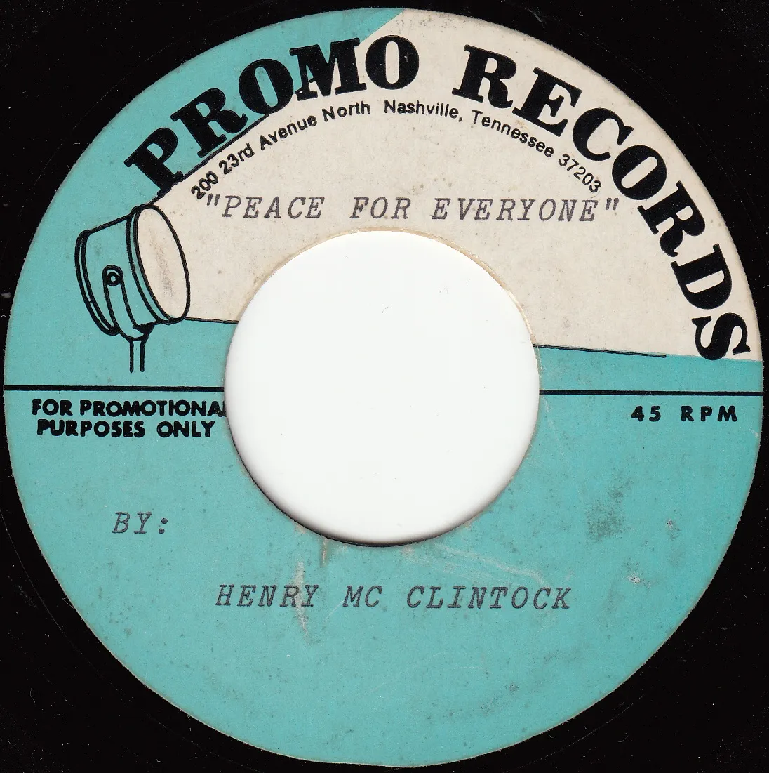 Peace for Everyone – Henry McClintock (A-side label)