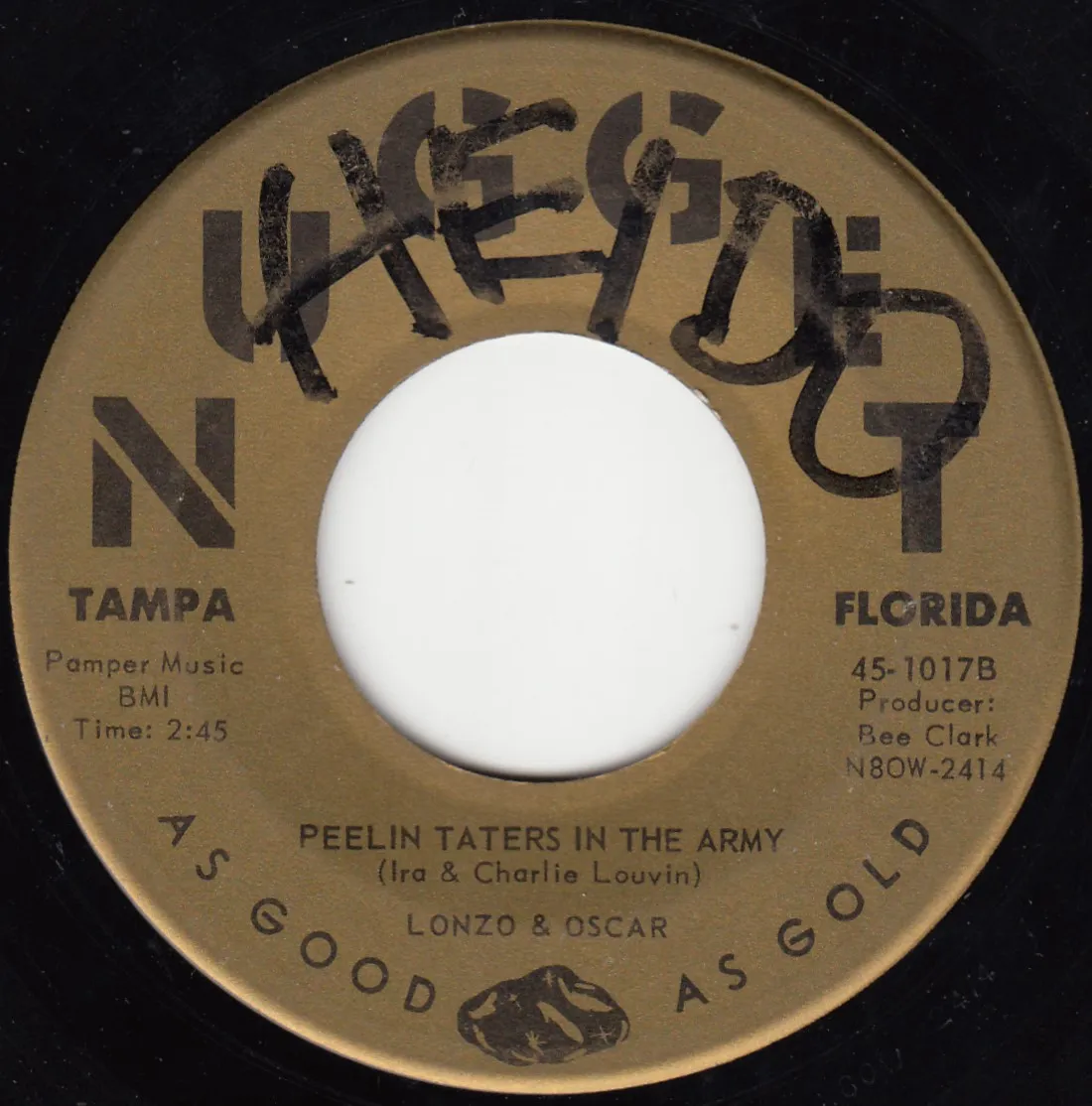 Peeling Taters in the Army – Lonzo & Oscar (A-side label)