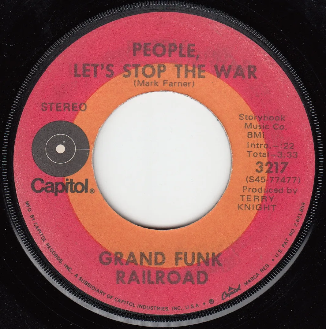 People Lets Stop the War – Grand Funk Railroad (A-side label)