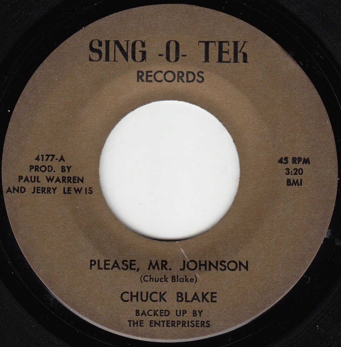 Please, Mr. Johnson – Chuck Blake (A-side label)