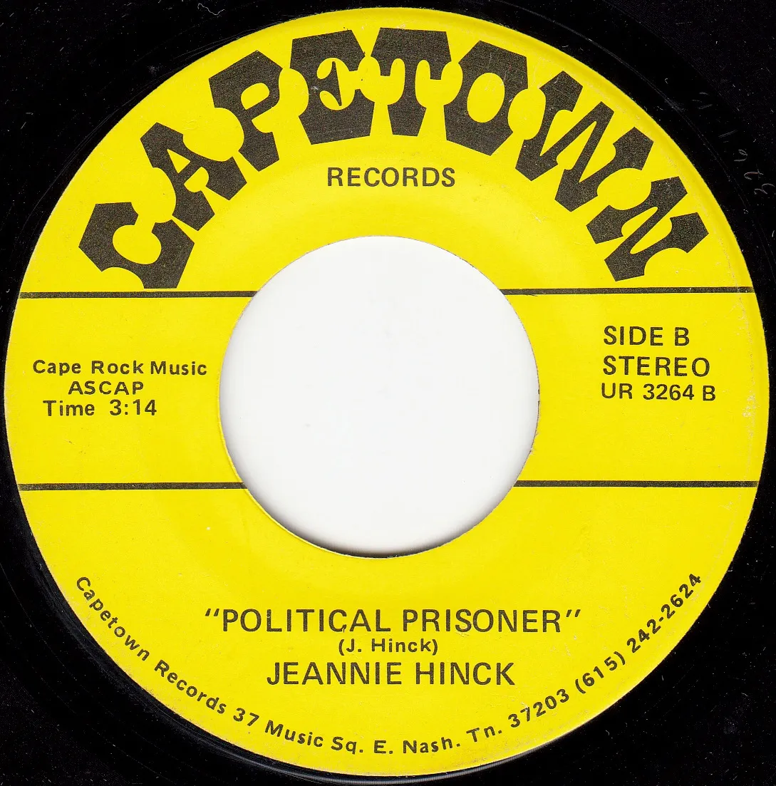 Political Prisoner – Jeannie Hinck (A-side label)