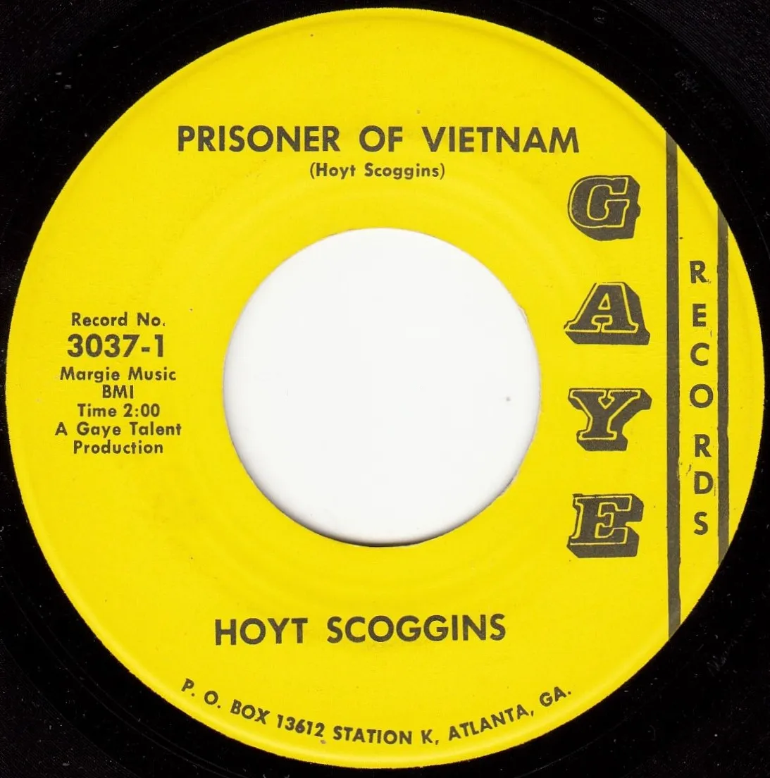 Prisoner of Vietnam – Hoyt Scoggins (A-side label)