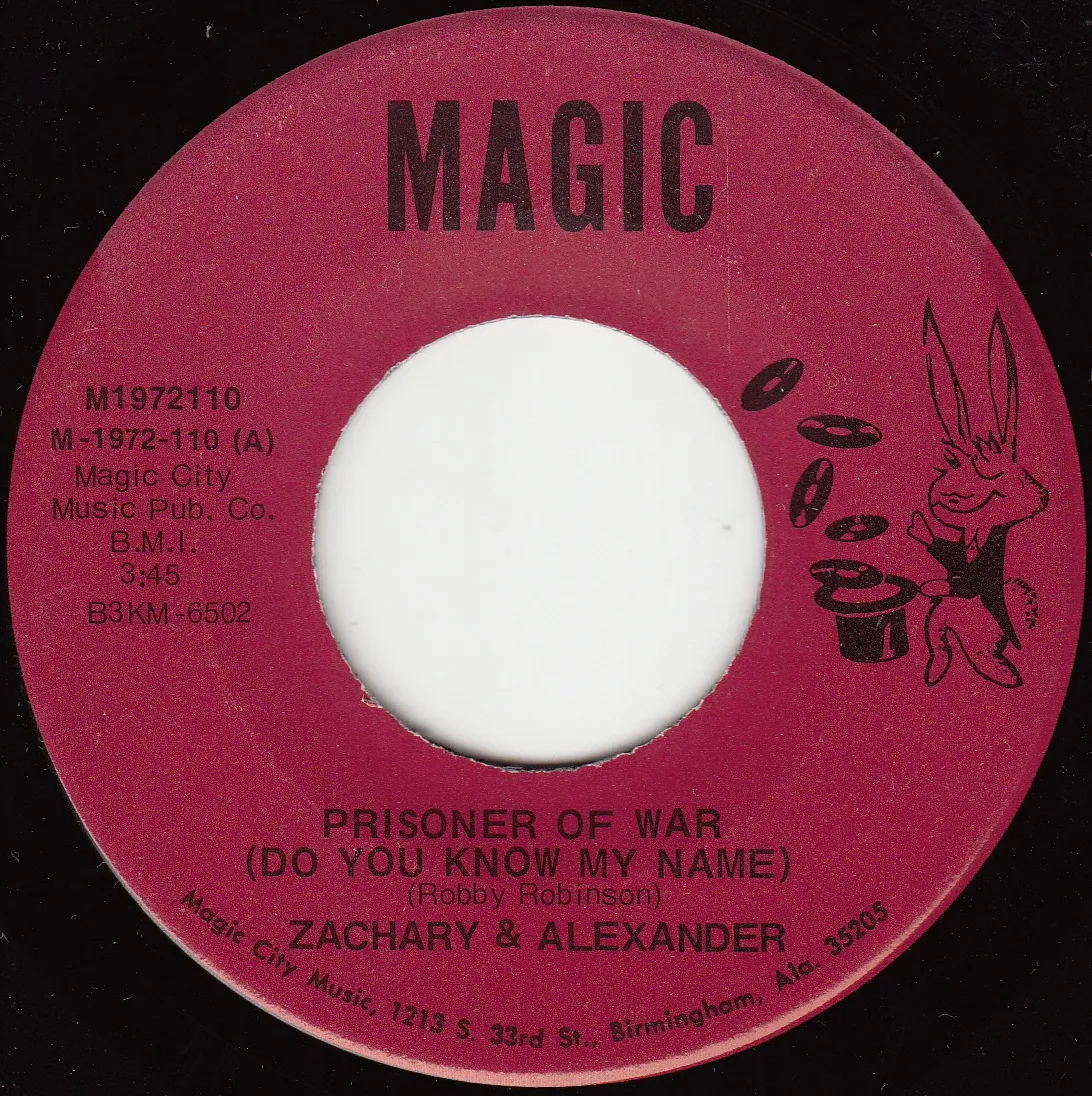 Prisoner of War (Do You Know My Name) – Zachary & Alexander (A-side label)