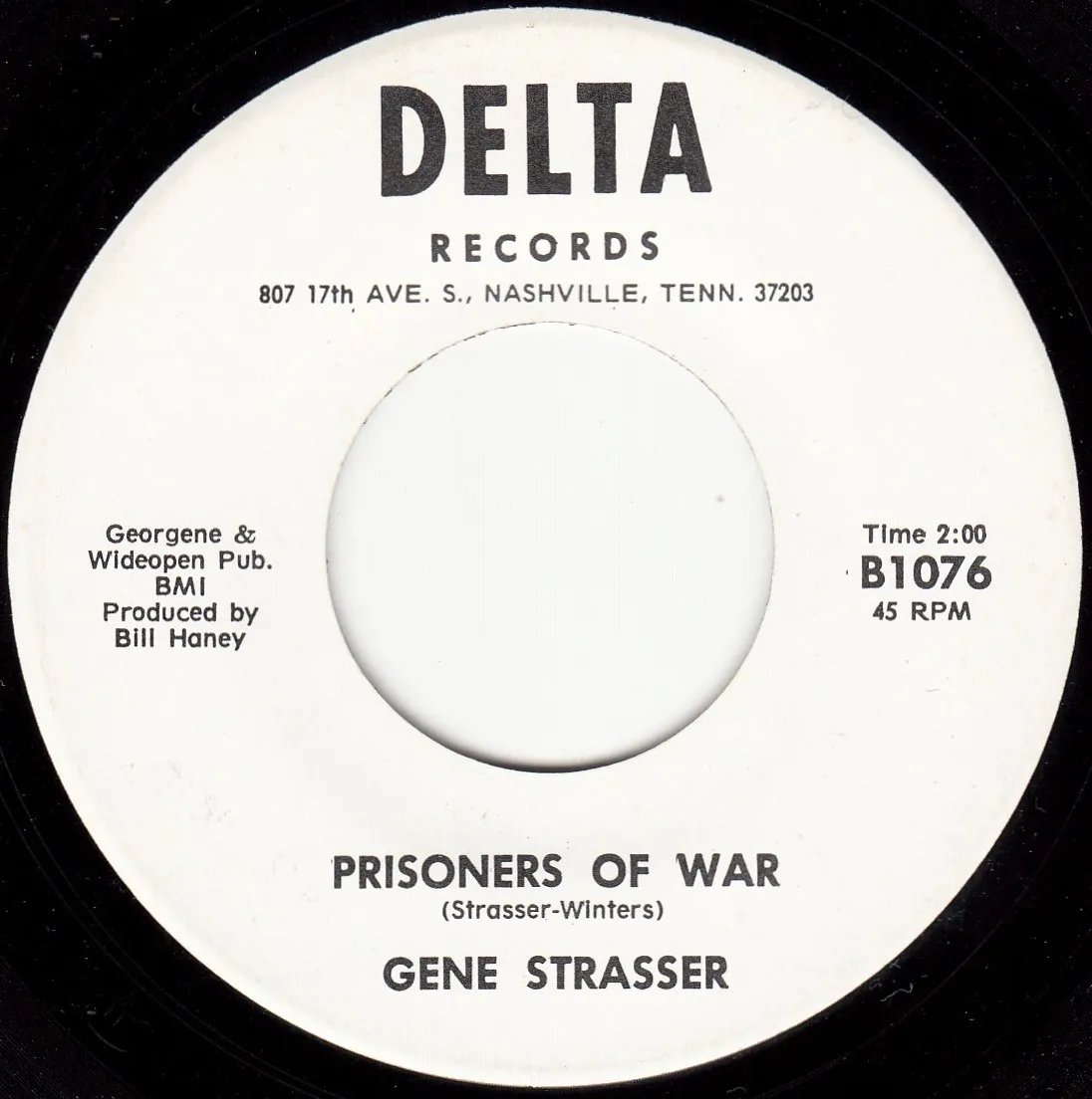 Prisoners of War – Gene Strasser (A-side label)