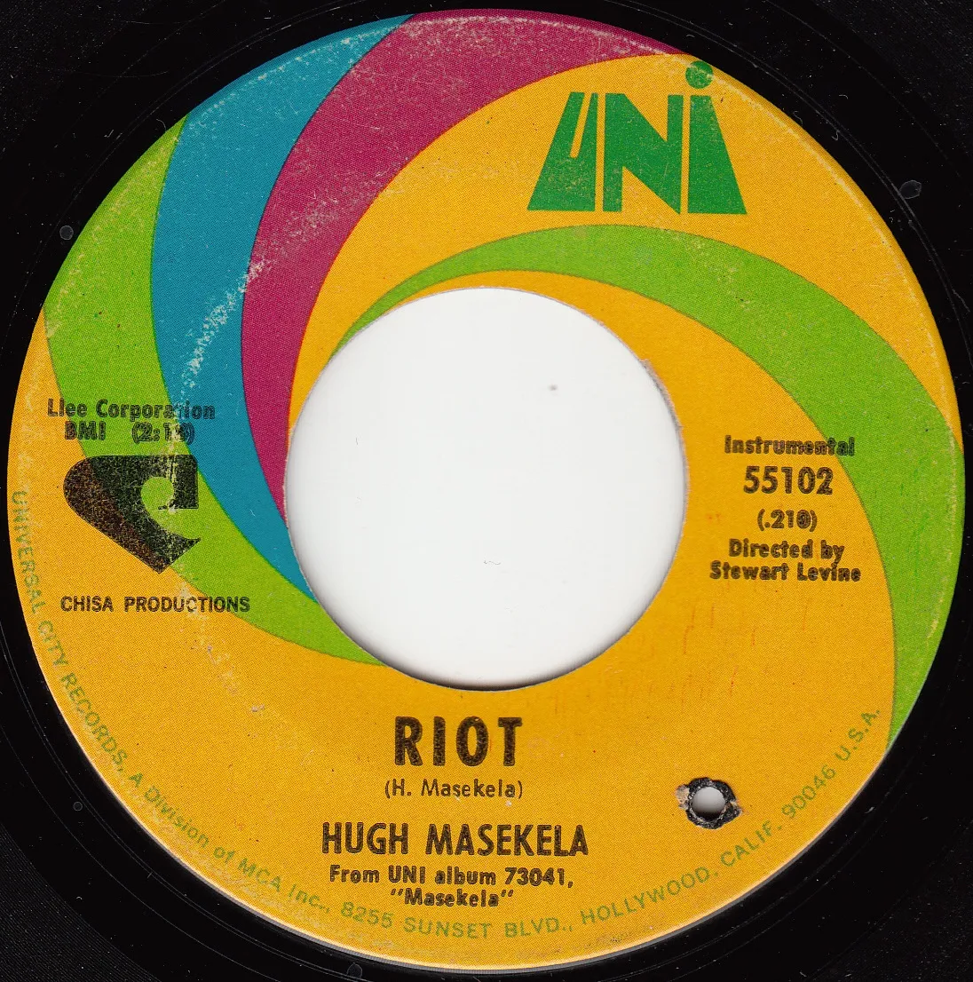 Riot – Hugh Masekela (A-side label)