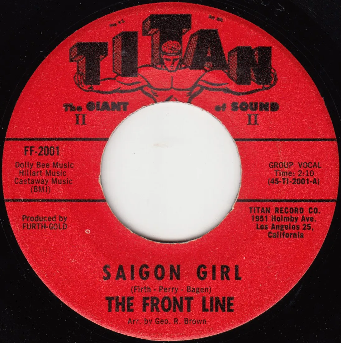 Saigon Girl – The Front Line (A-side label)