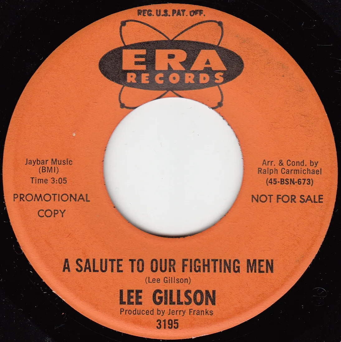 Salute to Our Fighting Men – Lee Gillson (A-side label)