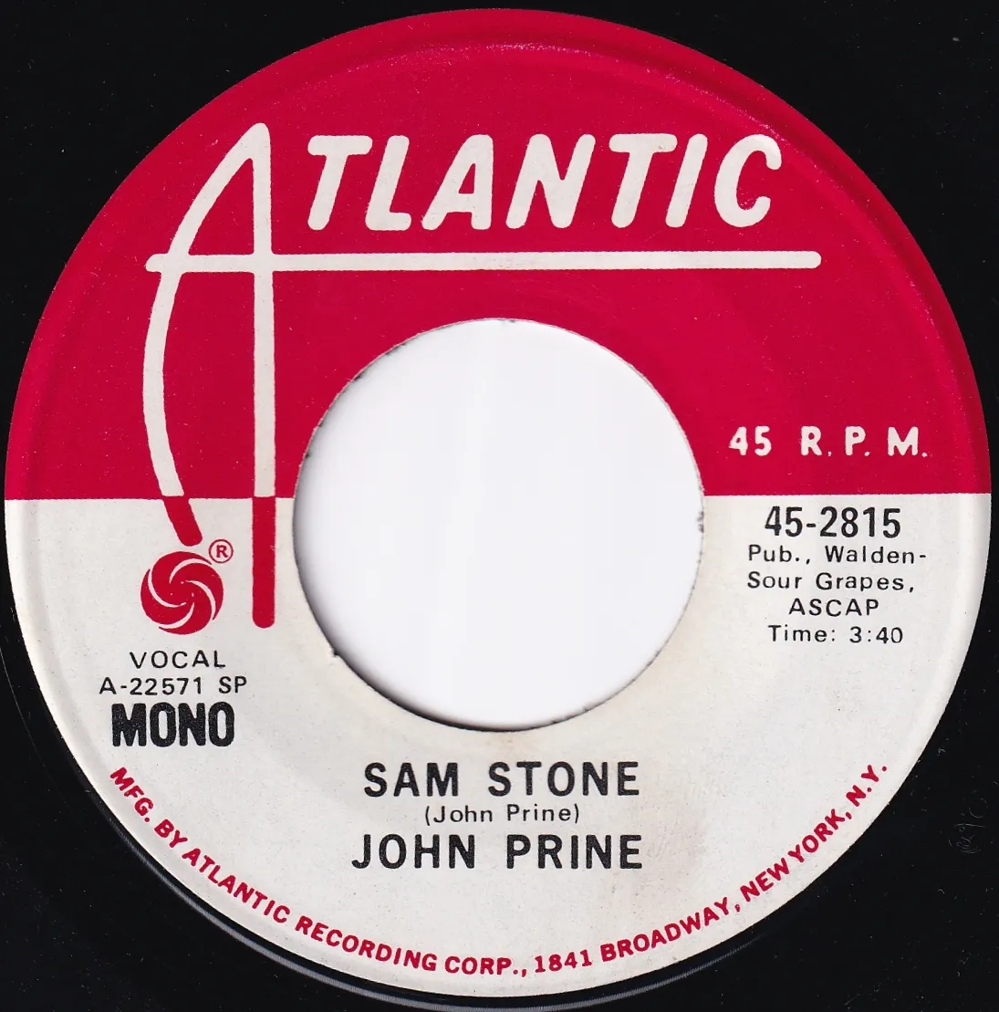 Sam Stone – John Prine (Label (mono))