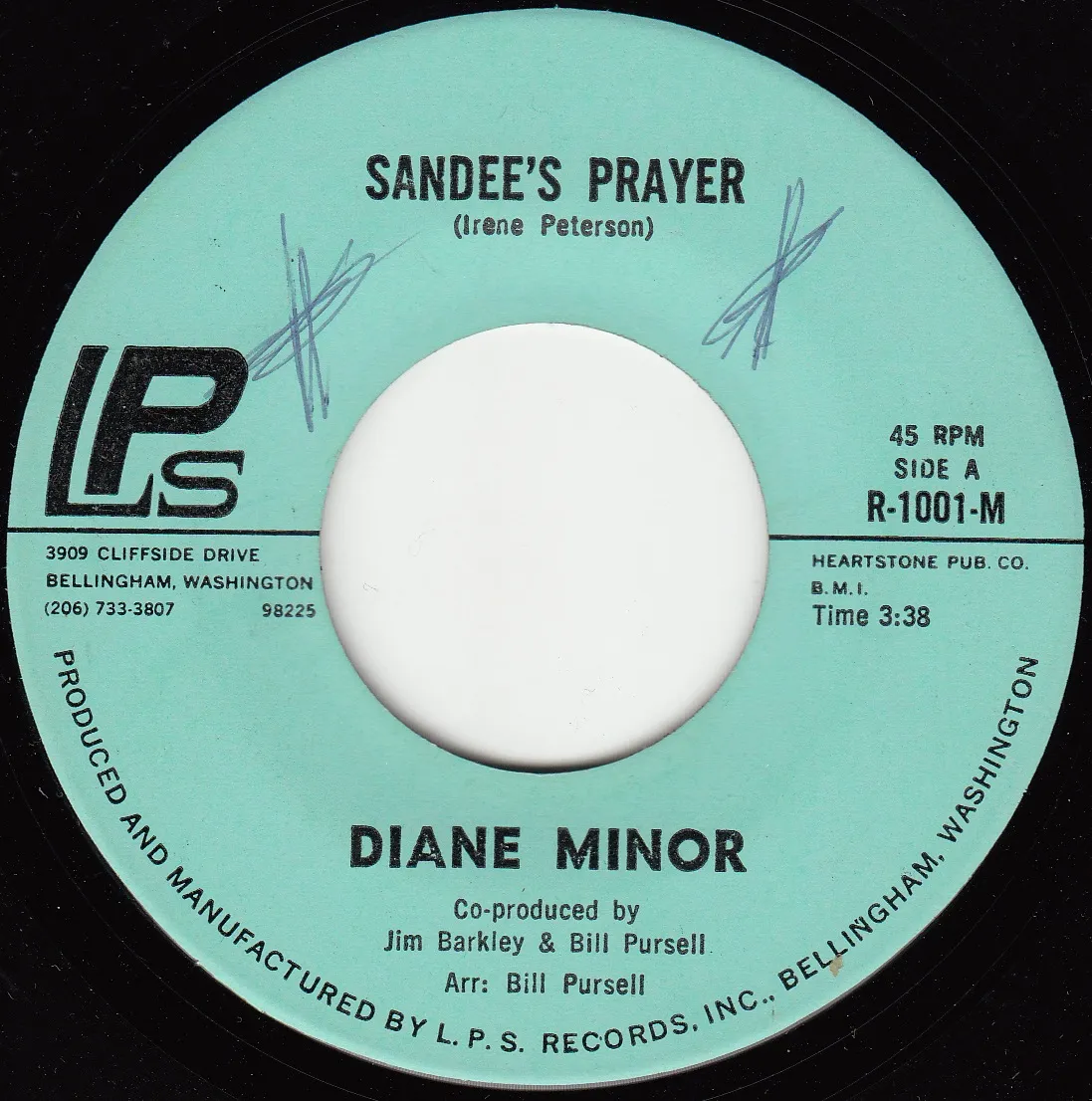 Sandee's Prayer – Diane Minor (A-side label)