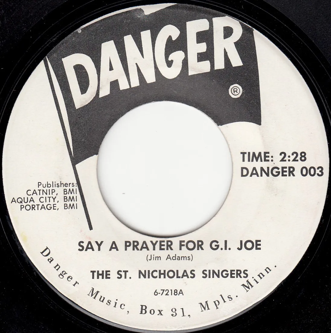 Say a Prayer for G.I. Joe – The St. Nicholas Singers (A-side label)