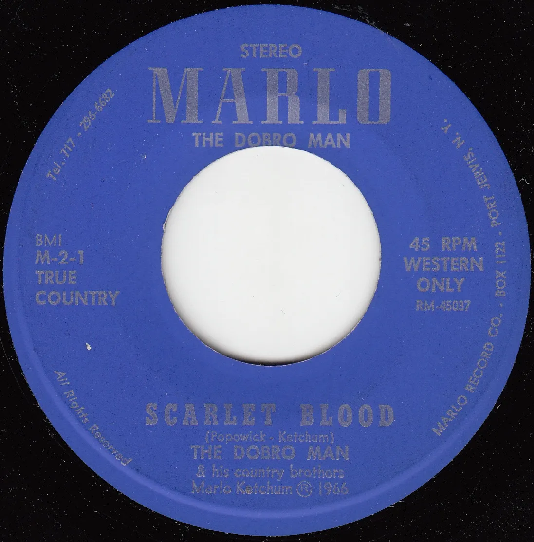 Scarlet Blood – The Dobro Man (A-side label)
