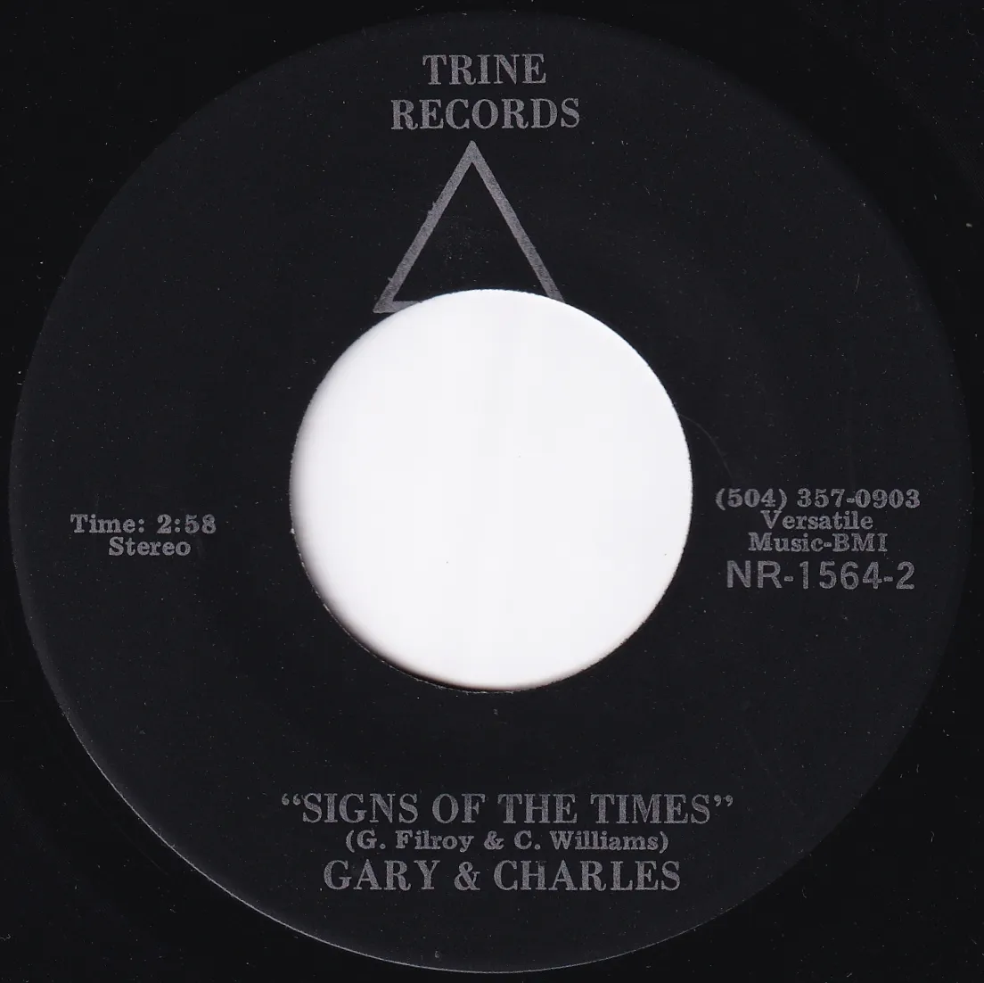 Signs of the Times – Gary & Charles (A-side label)