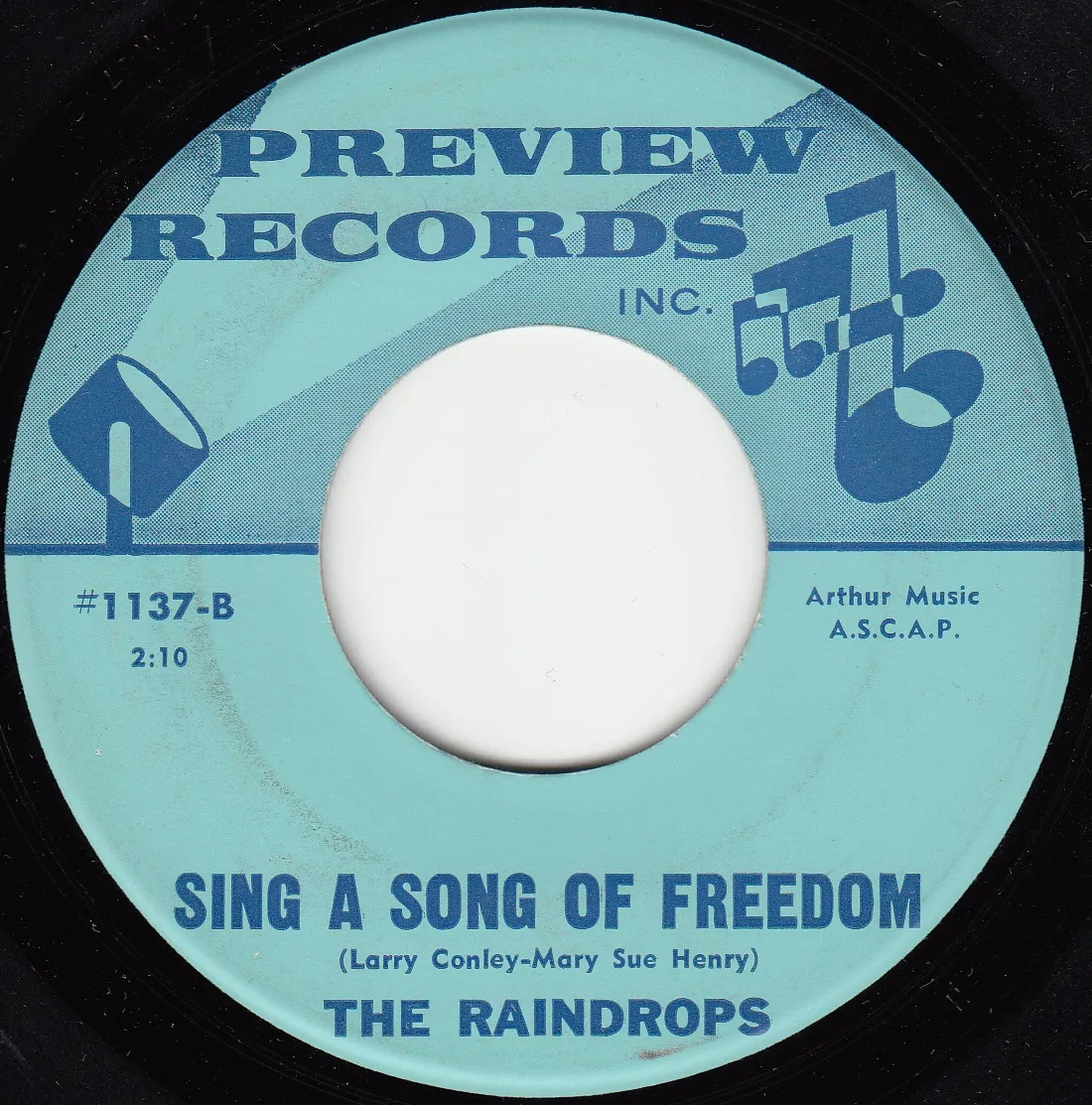 Sing a Song of Freedom – The Raindrops (A-side label)