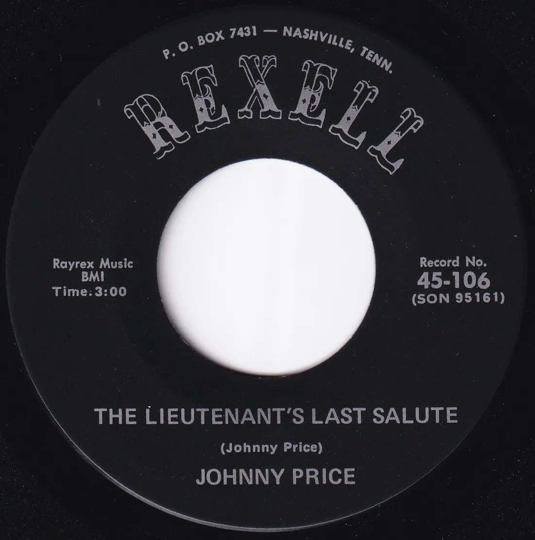 Lieutenant's Last Salute – Johnny Price (A-side label)