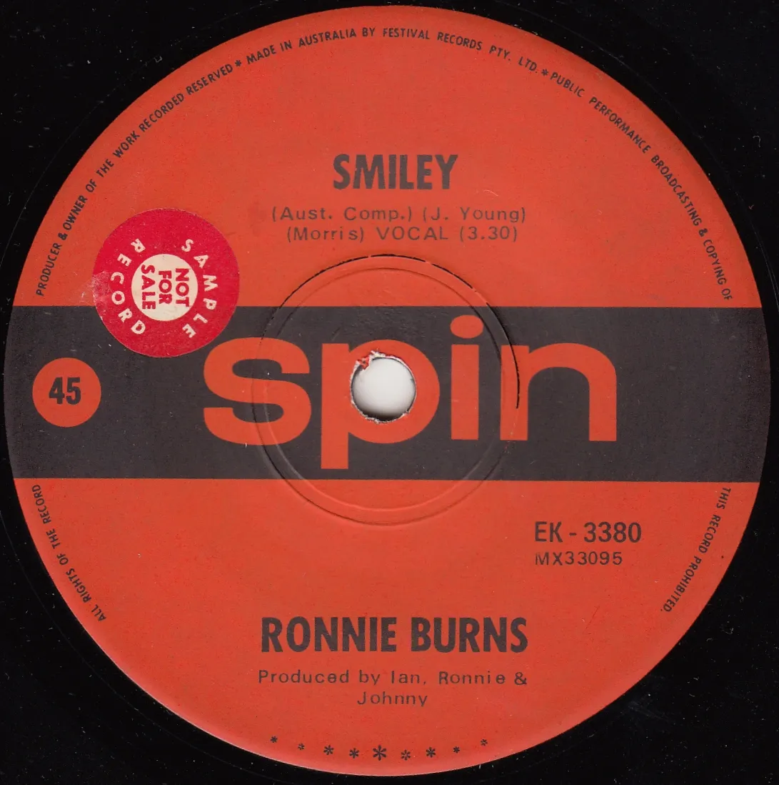Smiley – Ronnie Burns (A-side label)