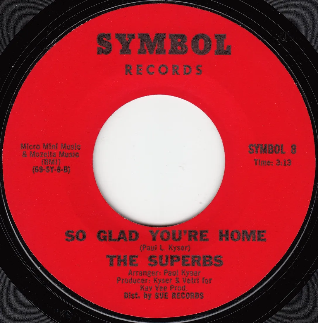 So Glad You're Home – The Superbs (A-side label)