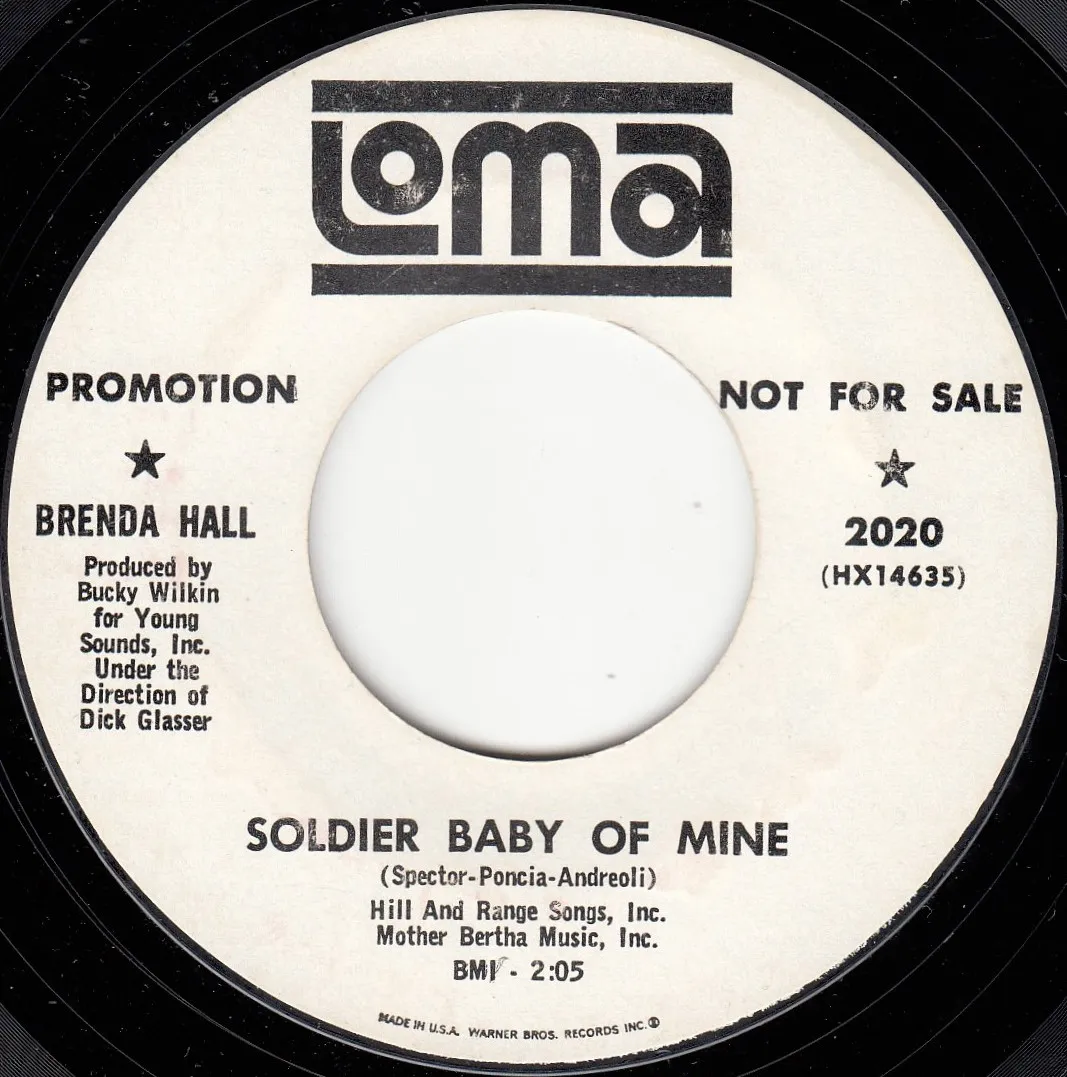 Soldier Baby of Mine – Brenda Hall (A-side label)