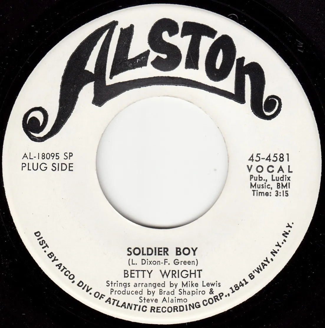 Soldier Boy – Betty Wright (A-side label)