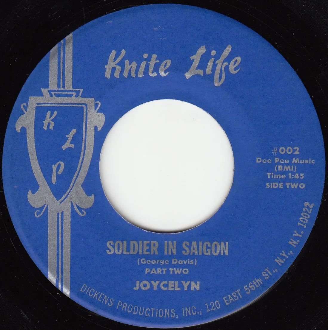Soldier in Saigon Part Two – Joycelyn (A-side label)