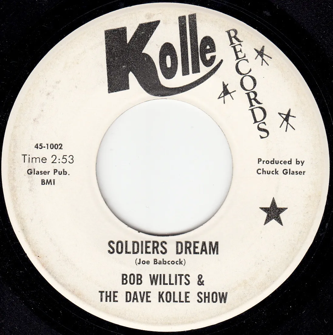 Soldiers Dream – Bob Willits & The Dave Kolle Show (A-side label)