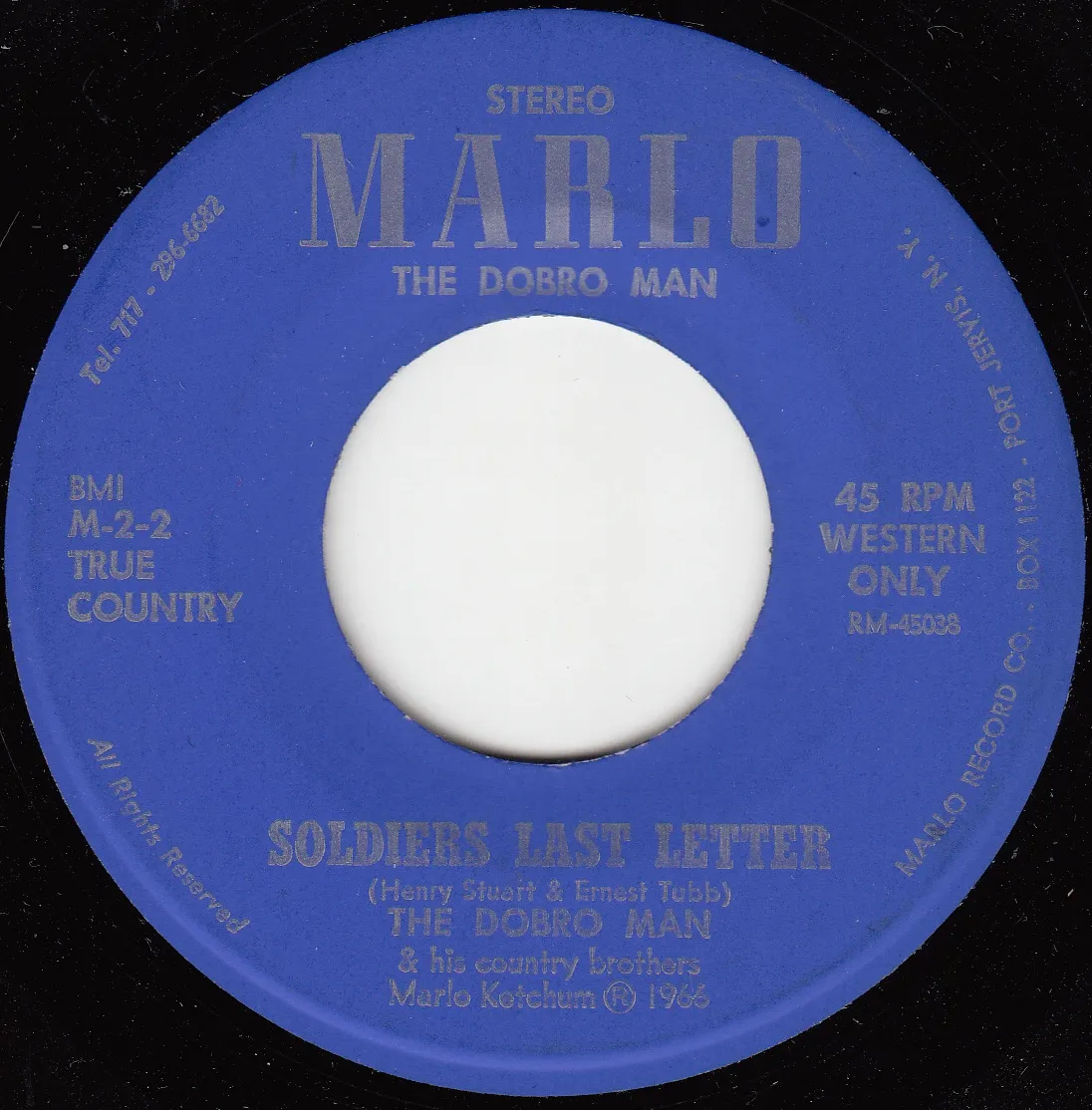 Soldiers Last Letter – The Dobro Man (A-side label)