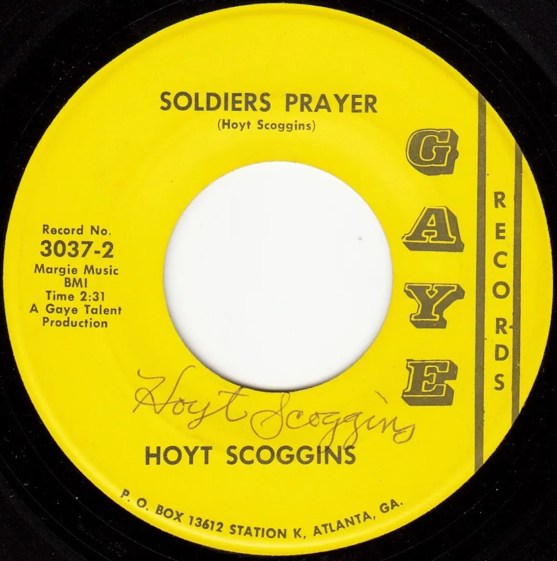 Soldiers Prayer – Hoyt Scoggins (A-side label)