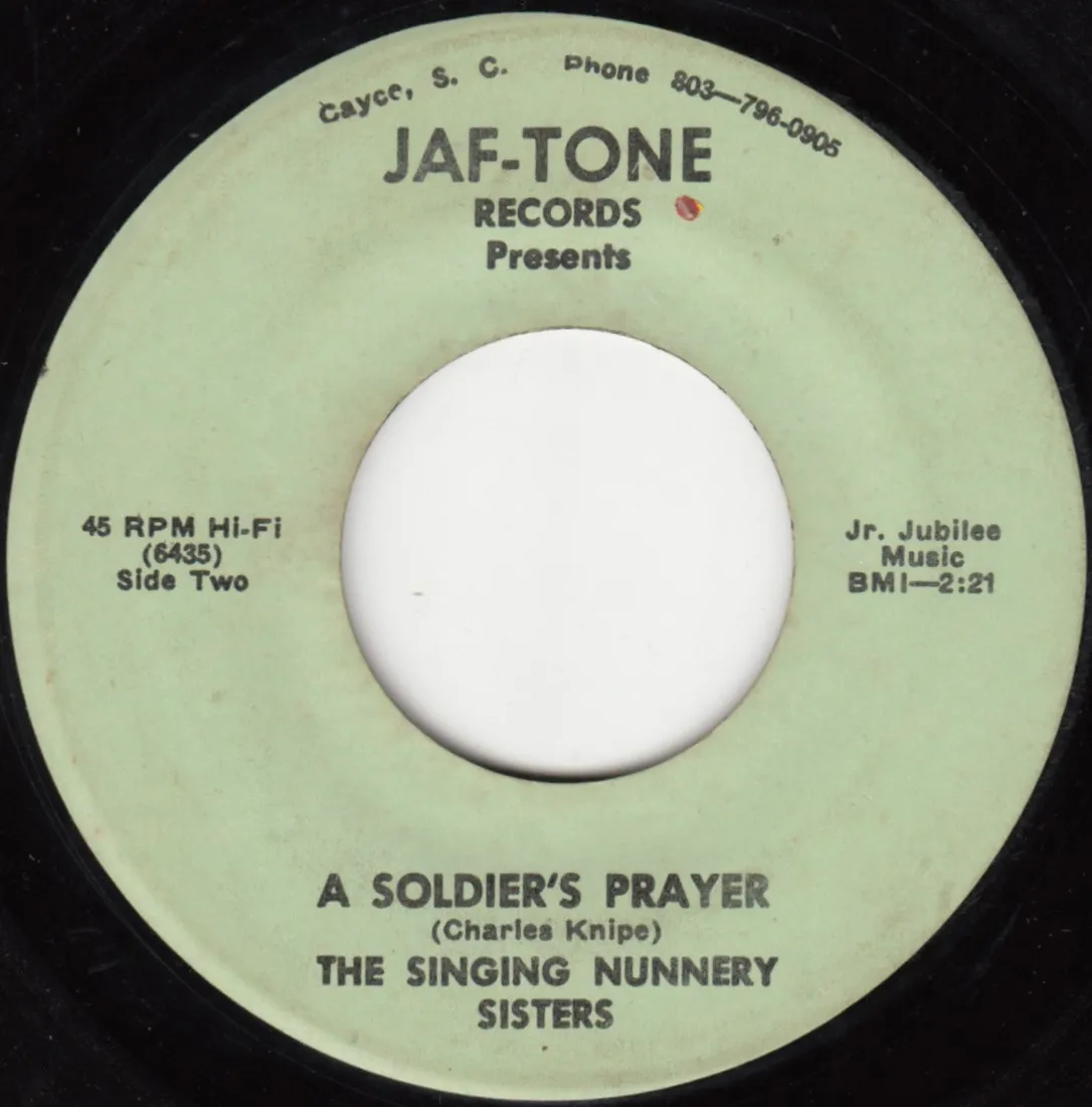 Soldier's Prayer – The Singing Nunnery Sisters (A-side label)
