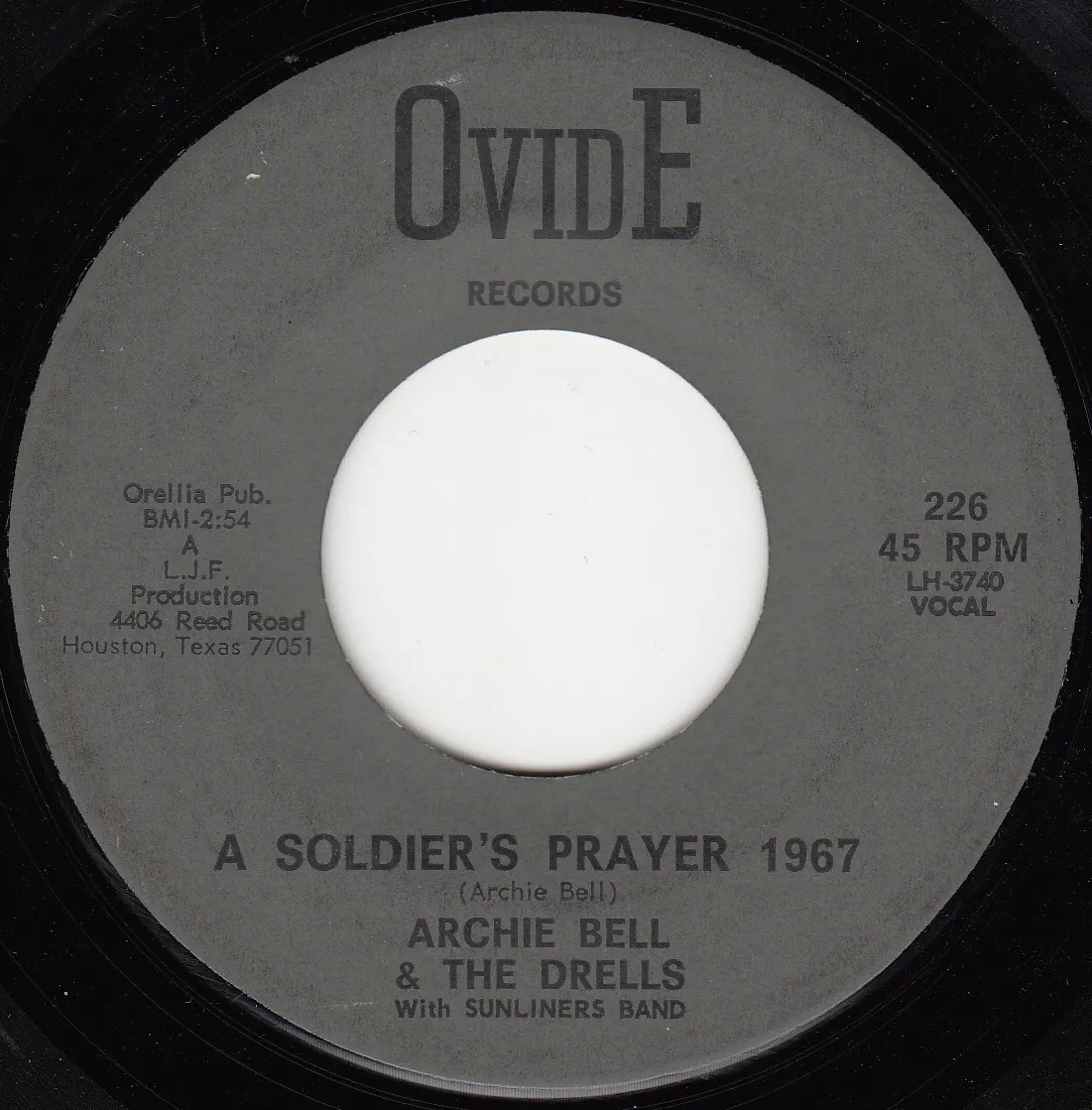 Soldier's Prayer 1967 – Archie Bell & The Drells (A-side label)