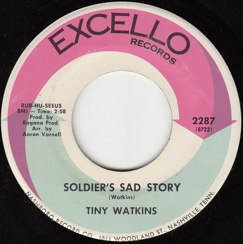 Soldier's Sad Story – Tiny Watkins (A-side label)