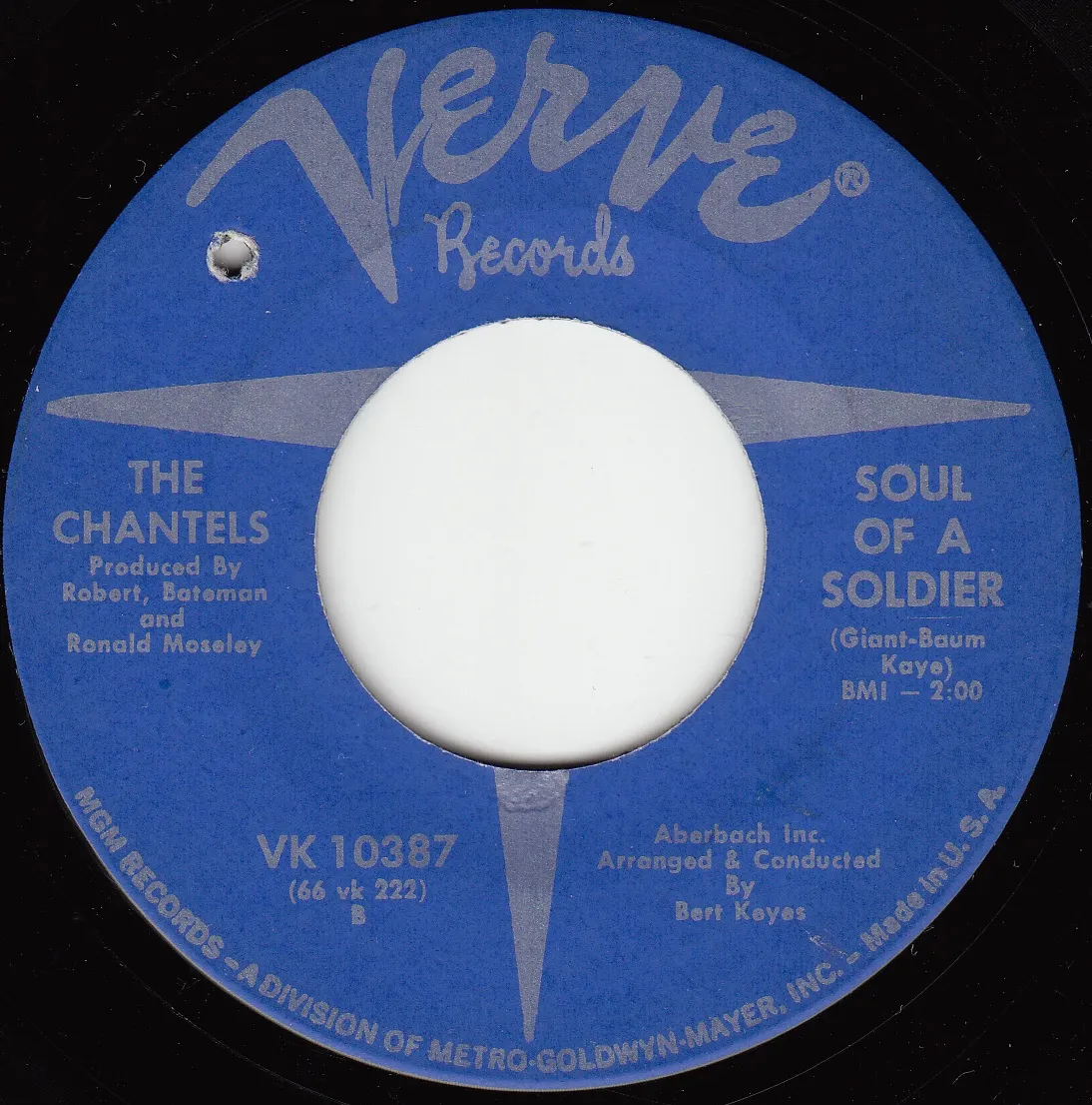 Soul of a Soldier – The Chantels (A-side label)