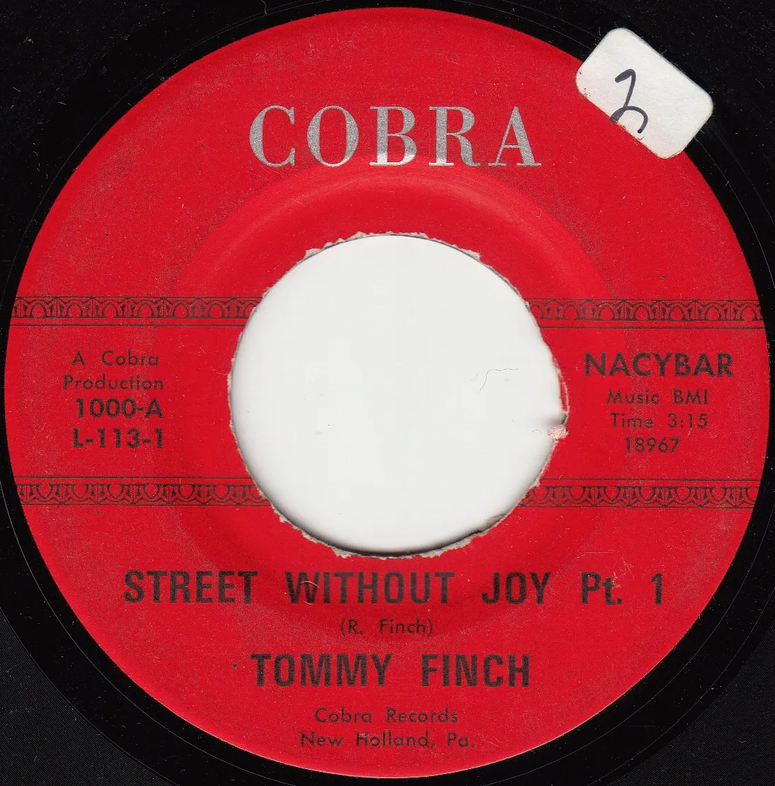 Street Without Joy Pt. 1 – Tommy Finch (A-side label)
