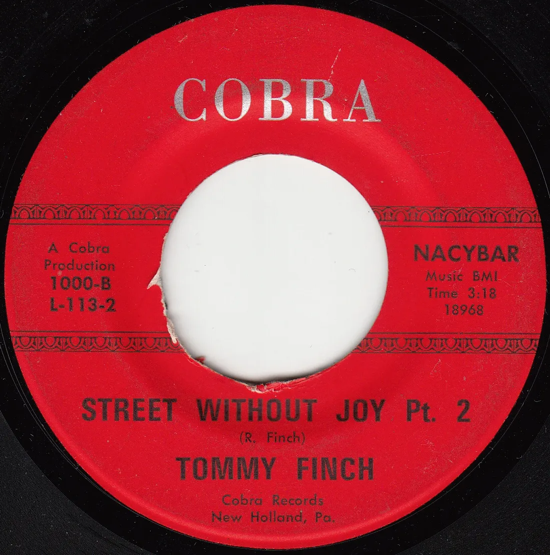 Street Without Joy Pt. 2 – Tommy Finch (A-side label)