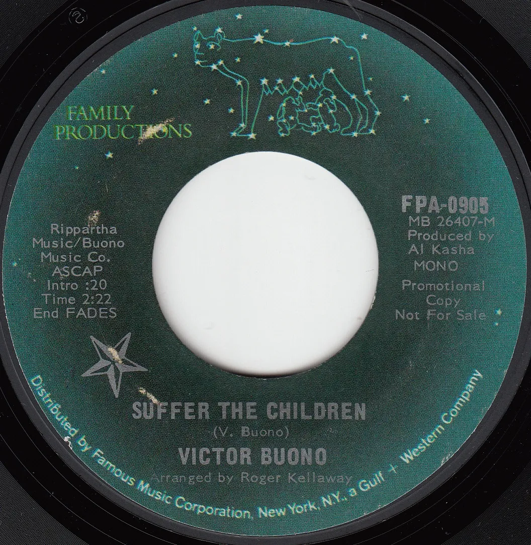 Suffer the Children – Victor Buono (A-side label)
