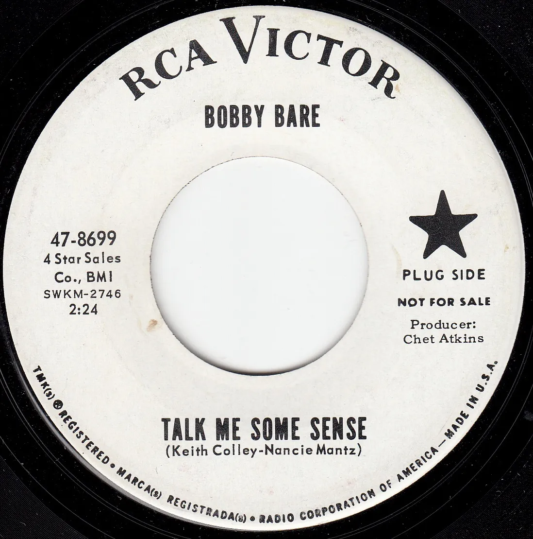 Talk Me Some Sense – Bobby Bare (A-side label)