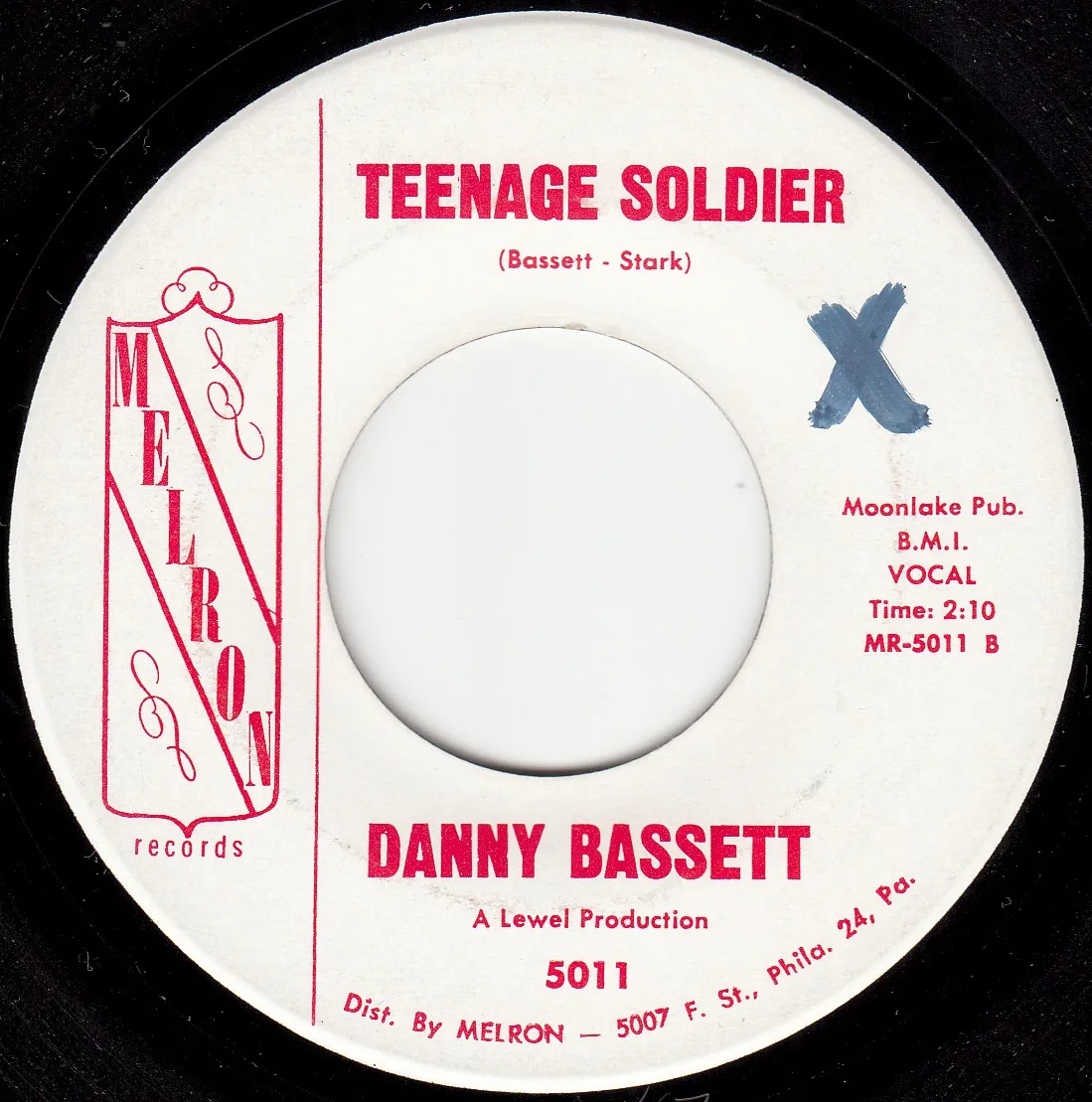 Teenage Soldier – Danny Bassett (A-side label)